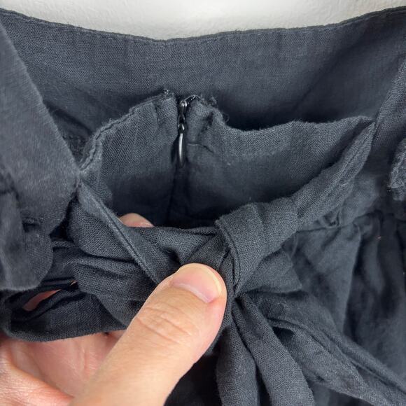 Petal + Pup Black Raye Crop Top Large flowy romantic ruffle feminine boho - Picture 7 of 9